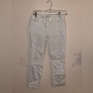 White cropped pants capris
